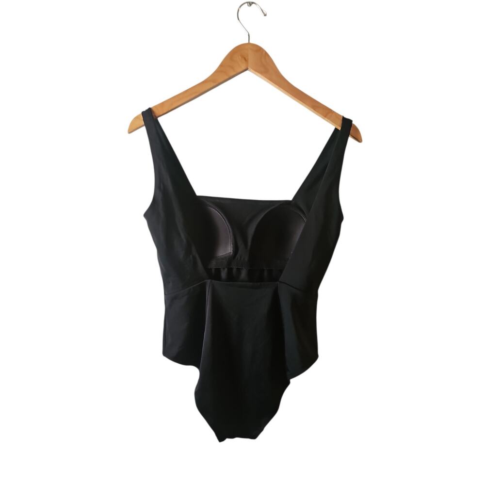 BODEN Square-Neck Panelled Swimsuit one piece black US sz 8 SW26 - Picture 7 of 8